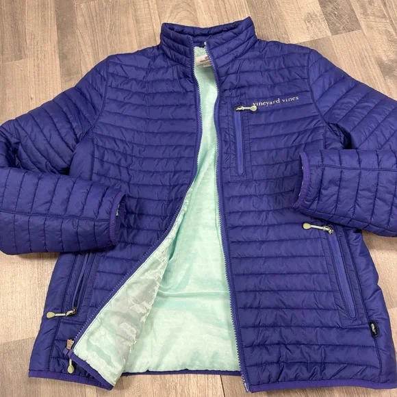 Vineyard Vines Purple Puffer Jacket - Picture 3 of 6